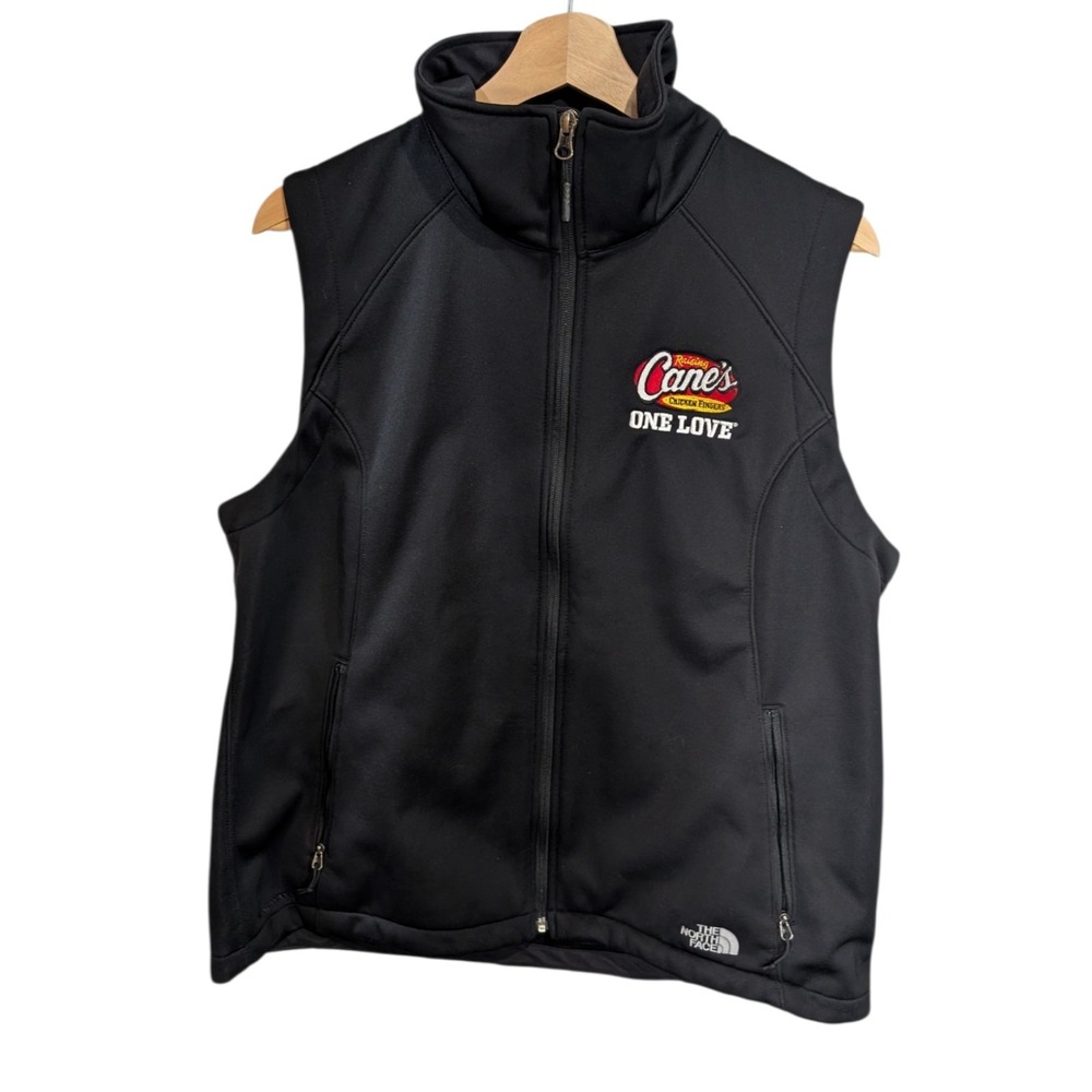 The North Face Women's XL Black Softshell Vest Raising Canes One Love